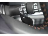 運転者がハンドルから手を離さずに、マニュアルトランスミッション車を運転しているかのように、疑似的なギアチェンジ(変速比の変更)を行うための装置です。