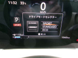 SPORT、STANDARD、ECOの3種類のドライブモードが選択出来ます