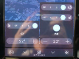 タッチパネルからはシートヒーター温度調節が可能です 運転席はステアリングヒーターも装備しているため、冬でも手がかじかむことがなく正確にステアリング操作できます