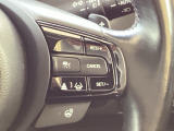 ステアリング右側がクルーズコントロールスイッチです。アクセルペダルを踏まずに一定速走行が出来るので、高速道路での走行がグッと快適になります。