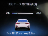 視認性にすぐれた2眼メーター。左がスピード、右にタコメーター。中央部には『ボードコンピューター』装備し、車両のあらゆる情報を表示いたします。目的地設定時にはナビ案内もメーター内で行います。