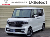 届出済み未使用車のN-BOXカスタムが入荷しました。走りに余裕のターボ仕様です。