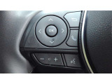 ステアリングスイッチ付き。前方から目を離すことなく操作することが可能です。