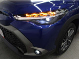 LEDヘッドライトです。デザイン性がよくとても明るいので、夜間の走行や悪天候でも安心です。しかも長寿命!