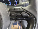 ステアリングスイッチ付き。前方から目を離すことなく操作することが可能です。