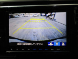 バックカメラの画像です。ガイドラインがスムースな車庫入れをサポートいたします。車庫入れの安心感がアップしますね。