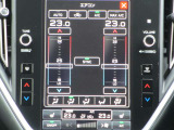 センターインフォメーションディスプレイ、空調部タッチ後の表示です。