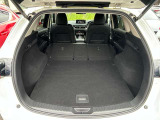 全てのリアシートを倒した状態です。車内泊も可能な広々としたスペースを作り出せます。