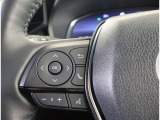 ステアリングスイッチ付き。前方から目を離すことなく操作することが可能です。