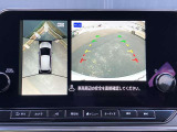 【アラウンドビューモニター】このように真上から見下ろしたような映像が映し出されるため駐車やバックが苦手な方でも安心して行うことが可能となります!!