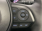 クルーズコントロール機能が付いています。 速度を設定するとアクセルを踏まなくても一定の速度で走ることができます。  高速道路ではとても便利な装置なんです。