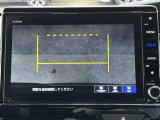 カラービジョンとガイド線で見やすい視点切替式のバックモニター。