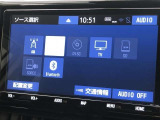 Bluetooth(ブルートゥース)接続機能付き。スマートフォンなどからお気に入りの音楽をワイヤレス再生できます。ドライブがさらに楽しくなりますね。