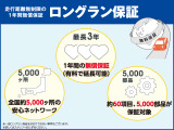 最長3年の延長保証!全国約5000カ所のトヨタの販売店で保証対応可能!約60項目を幅広く保証し、ご購入後も安心です!