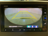 リアカメラ付で、後方をナビ画面で確認。車庫入れも安心です。もちろん、バックギアと連動しています。