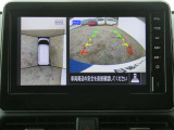 全周囲カメラで、クルマを上空から見下ろしているかのような映像を映し出します。周囲の状況がひと目でわかります!