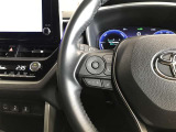 ステアリングスイッチでハンドルから手を離さなくても、音量やチャンネルなどの調整ができて安全です。