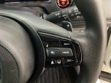 ステアリングホイール・後ろの減速セレクターは、左右に取り付けられた2つのパドルスイッチで減速の強さを調整。 左側の「-」を操作すると減速を強く、右側の「+」を操作すると減速を弱くすることができます。