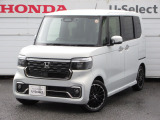 当社試乗車、業務車のN-BOXカスタム(ターボコーディネートスタイル モノトーン)が入庫です。内外装ともにきれいなお車です。