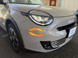 可愛らしい楕円型のランプです。オレンジに光っている部分が、ウィンカーです。