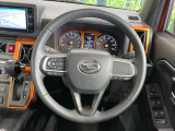 【純正革巻きステアリング】上質な革を使用することで、手にしっかり馴染みとても運転しやすいハンドルです♪