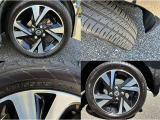 純正アルミホイールです。タイヤサイズは165/55R15です。