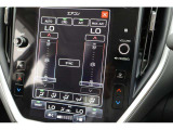 エアコンの設定やシートヒーターの調整、アイサイトなどの車両設定機能を集約。感圧式のタッチパネルを採用し、画面を直接タッチすることで操作できます。