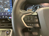オーディオや運転支援機能などを手元で操作できるステアリングスイッチ。操作時の視線移動が少なく、安全にも貢献します。
