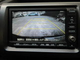 バックカメラの画像です。ガイドラインがスムースな車庫入れをサポートいたします。車庫入れの安心感がアップしますね。