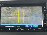 カラービジョンとガイド線で見やすい視点切替式のバックモニター。