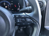 【ステアリングスイッチ】右です。ハンドルから手を離さず、運転に集中したまま手元でマルチインフォメーションディスプレイ内の表示切替などができます。