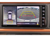 【パノラミックビューモニター】 後退時に車両の後ろ側を表示するだけでなく上から見たような映像で車庫入れなどバックする際に安心です。