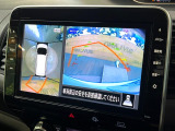 【アラウンドビューモニター】専用のカメラにより、上から見下ろしたような視点で360度クルマの周囲を確認することができます☆死角部分も確認しやすく、狭い場所での切り返しや駐車もスムーズに行えます。