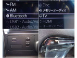 CD・DVD・USB・Bluetoothなど、利用できる音源を写真で確認できます。