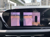サラウンドビューカメラ装備 車両の4つのカメラから得た映像を合成し、上空から眺めているような映像をモニターに映し出します。車両周辺の歩行者や障害物などの発見に役立ちます。