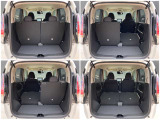 乗車人数や荷物の形状に合わせた色々な使い方ができます。後席シートを倒せば広々スペースが確保できます。
