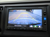 バックカメラの画像です。ガイドラインがスムースな車庫入れをサポートいたします。車庫入れの安心感がアップしますね。