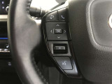 ステアリングスイッチ付き。前方から目を離すことなく操作することが可能です。