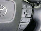 ステアリングスイッチ付き。前方から目を離すことなく操作することが可能です。