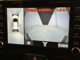パノラミックビューモニターを装備。駐車場や交差点でクルマを真上から見るように周囲を確認できます。機能の詳細は販売店スタッフまでおたずねください。
