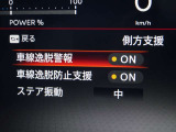 【車線逸脱警報】車線から外れると注意を促します。ドライバーが意図しないのに車線を逸脱した場合に、これを検知して警報で注意喚起する事で安全性を確保!