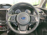 【純正革巻きステアリング】上質な革を使用することで、手にしっかり馴染みとても運転しやすいハンドルです♪
