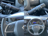 ステアリングスイッチでオーディオ操作が手元でできるので、ハンドルから手を離さずに運転できます。