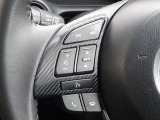 【ステアリングスイッチ】ステアリングスイッチは運転姿勢や視線を崩さずに操作が可能です。左側にはオーディオ類があります。