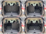 乗車人数や荷物の形状に合わせた色々な使い方ができます。後席シートを倒せば広々スペースが確保できます。