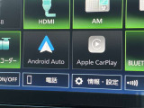 日産純正ディスプレーオーディオです。AppleCarPlayやAndroidAutoでスマートフォンを連携するとモニターにスマートフォンのアプリを表示する事も可能です。