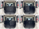 乗車人数や荷物の形状に合わせた色々な使い方ができます。後席シートを倒せば広々スペースが確保できます。