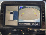 アラウンドビューモニターです☆車の前後左右にカメラがついており駐車時には上から車を見たような画面が見れますので、4方向の状況を確認することができる便利な機能です☆