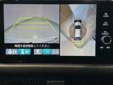 マルチビューカメラシステムです。周囲の状況を多彩なビューでナビ画面に表示します。駐車場や見通しの悪い交差点での安心感を高めます♪