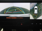 パノラミックビューモニター付きです。車両を上から見た様な映像を画面に表示。運転席からの目視だけでは見にくい、車両周辺の状況をリアルタイムでしっかり確認出来ます。
